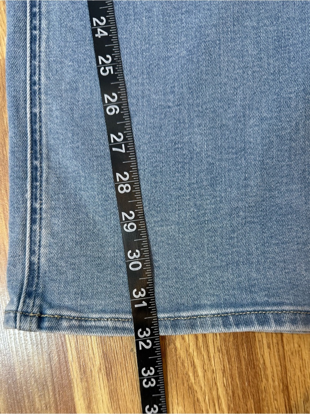 Quince Bella Stretch Wide Leg Jeans Light Wash Size 31 Organic Cotton - Picture 5 of 7